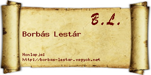 Borbás Lestár névjegykártya